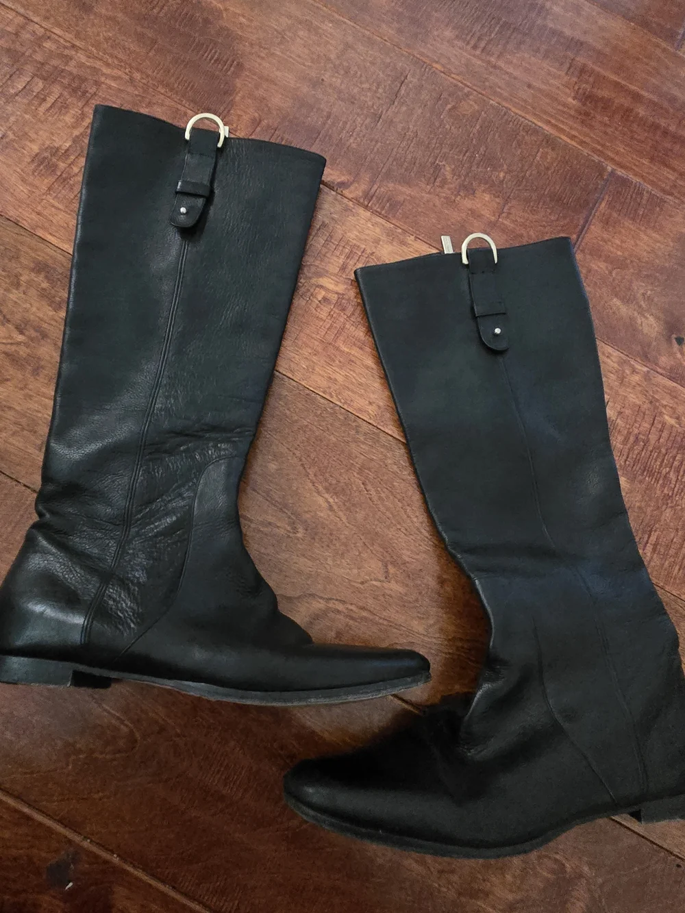 JIMMY CHOO Black Leather Tall Riding Boots - Classic Women's Style